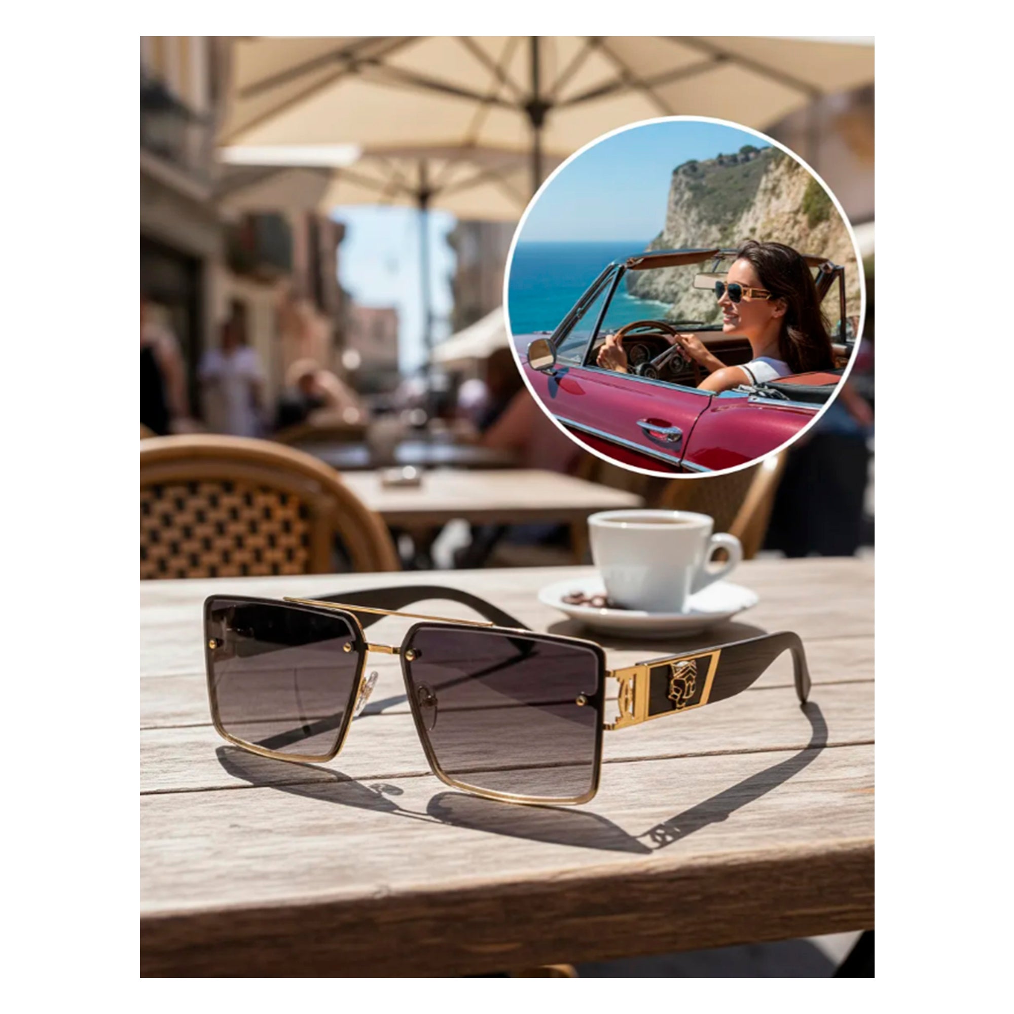 Gafas de sol jaguar cuadradas - 9595