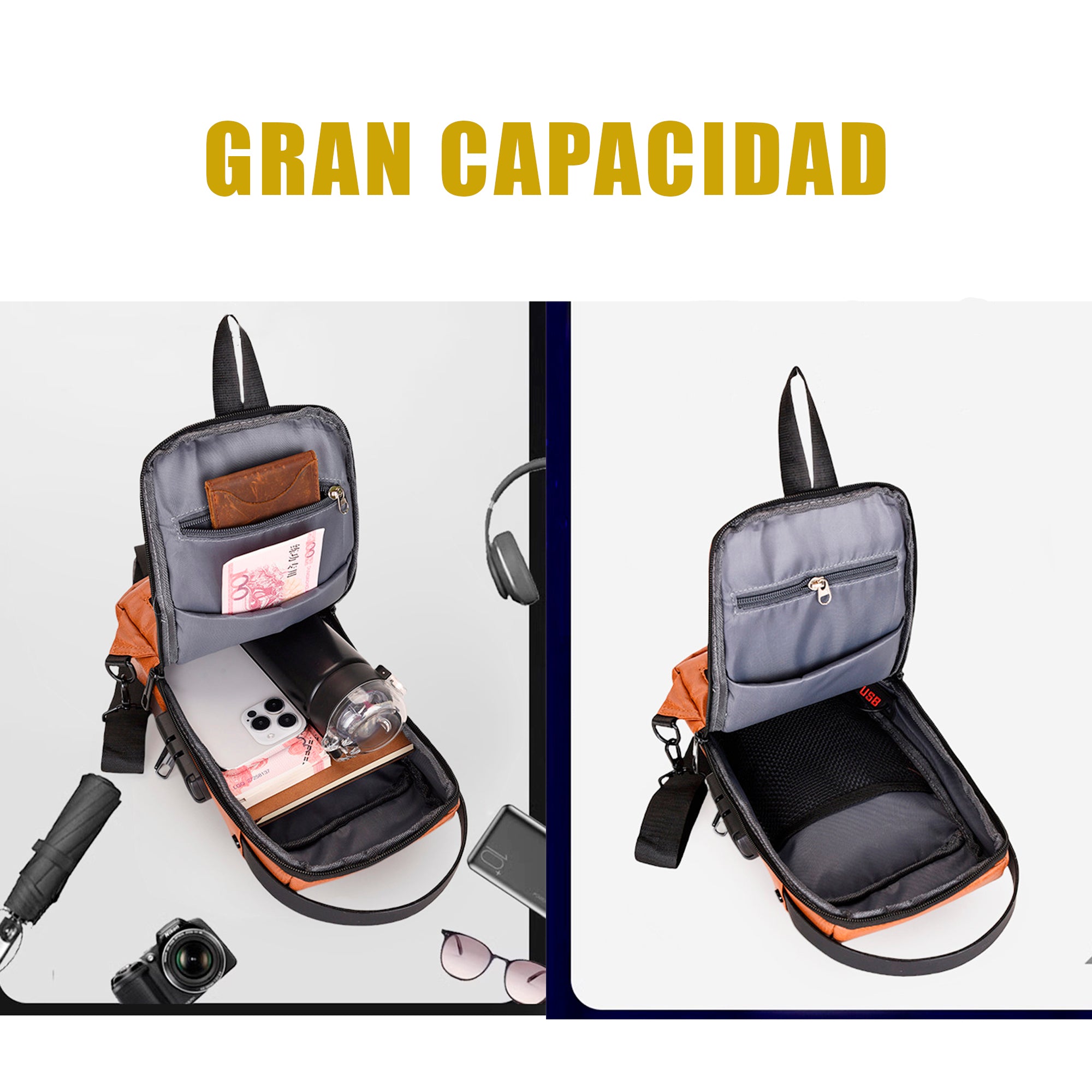 Pechera Antirrobo con Candado USB