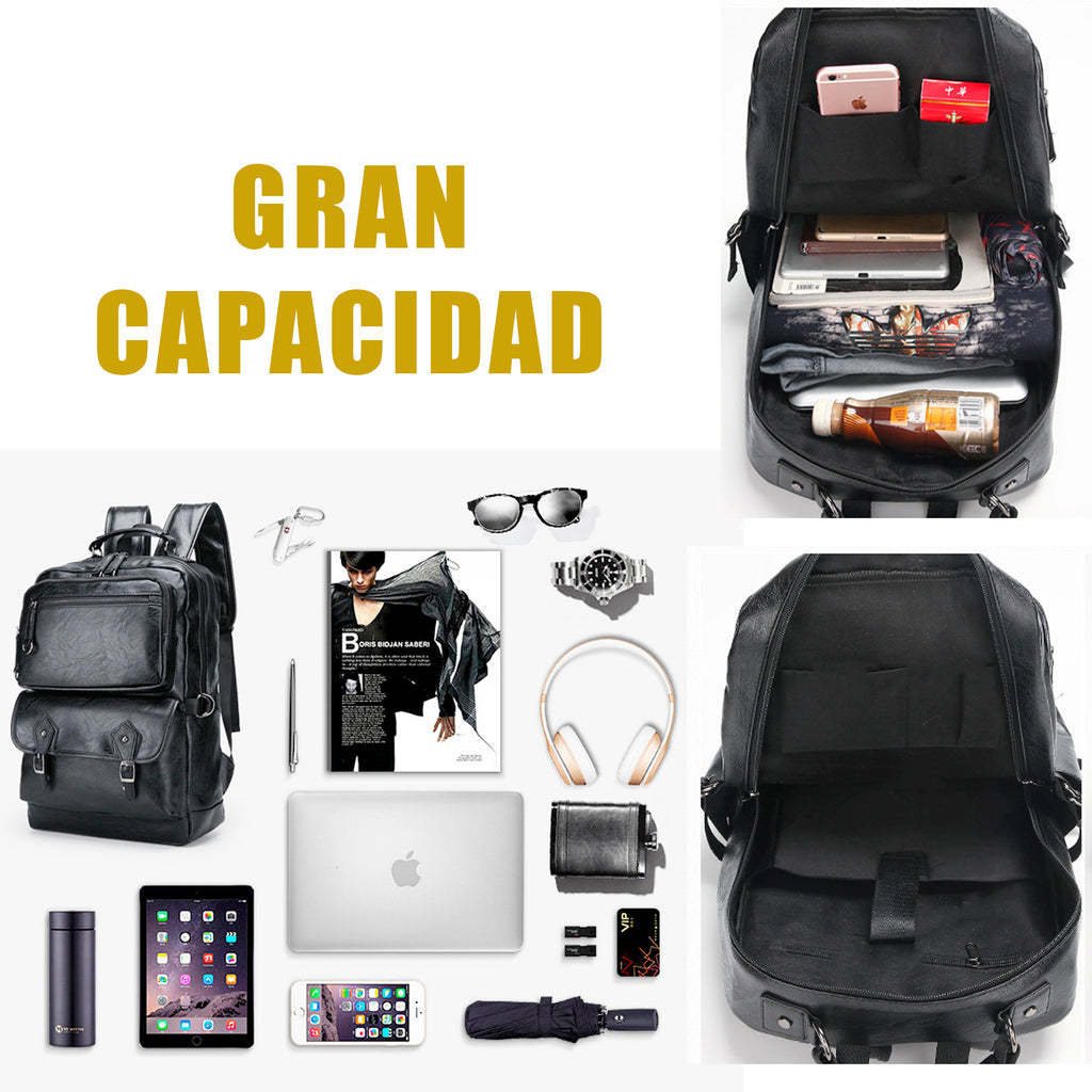 Mochila vinipiel NEGRA