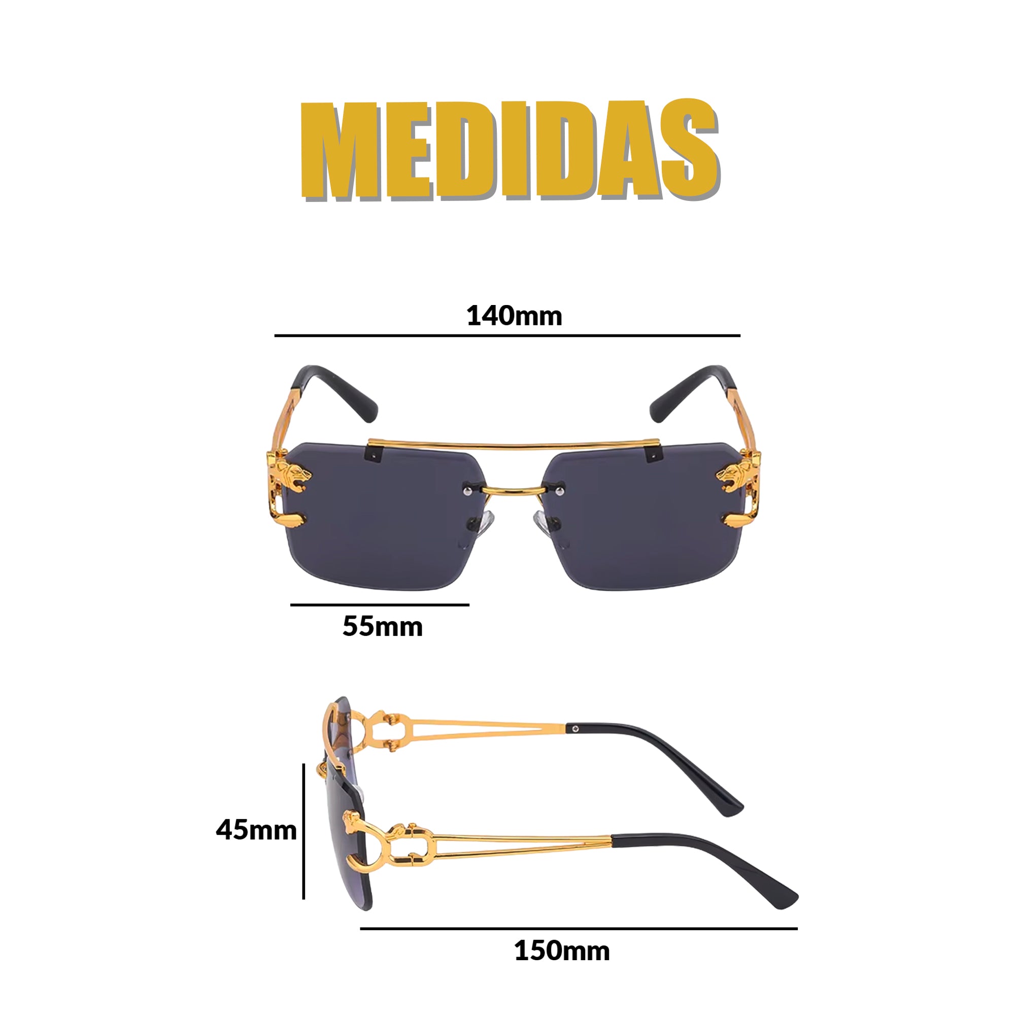 Gafas de sol jaguar rectangulares - 2525